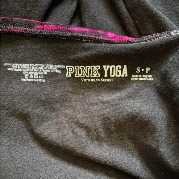 Y2K Victoria’s Secret PINK Fold-over Pink Zebra Cheetah Lace Glitter Yoga Pants - Picture 4 of 7